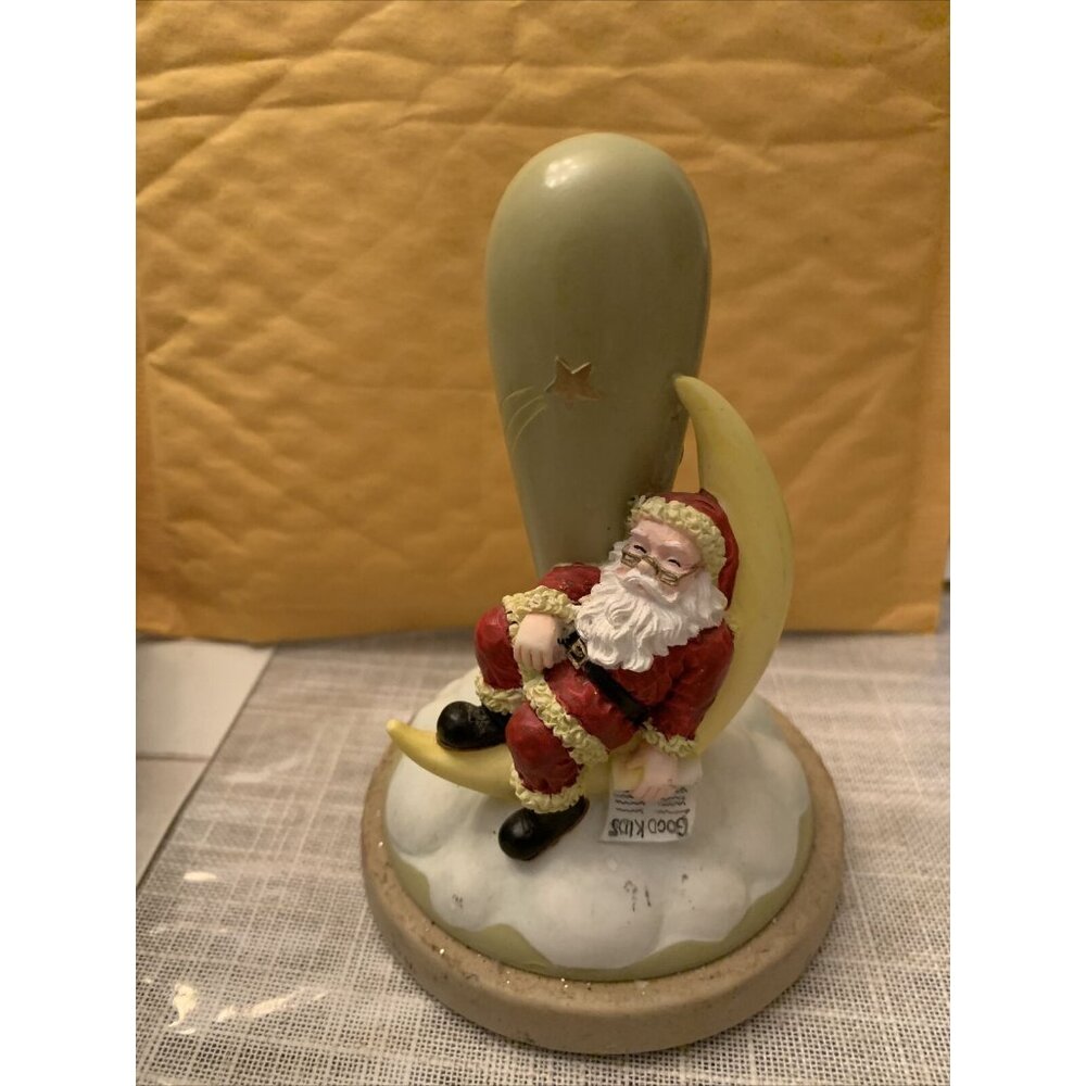 1999 Brown Bag Cookie Art Santa Moon No 55 Stamp Press Mold Christmas Bakeware